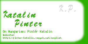 katalin pinter business card
